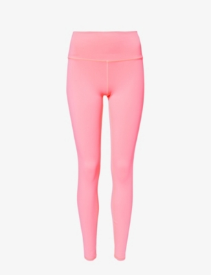 Alo Yoga Alo Airbrush High Waist 7/8 Leggings In Fluorescent Pink Coral