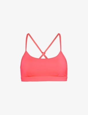 Alo Yoga Airlift Intrigue Scoop-neck Stretch-woven Bra in Green