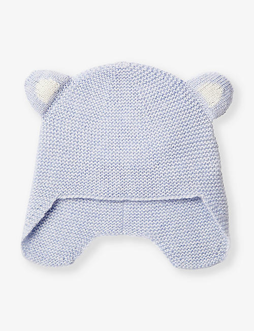 TROTTERS: Teddy newborn wool and cashmere-blend hat 0-9 months