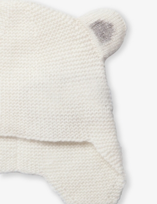 TROTTERS: Teddy newborn wool and cashmere-blend hat 0-9 months