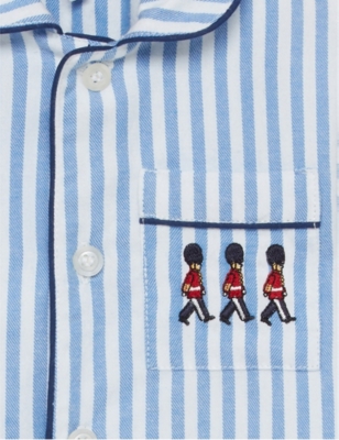 TROTTERS: Felix striped cotton babygrow 0-9 months