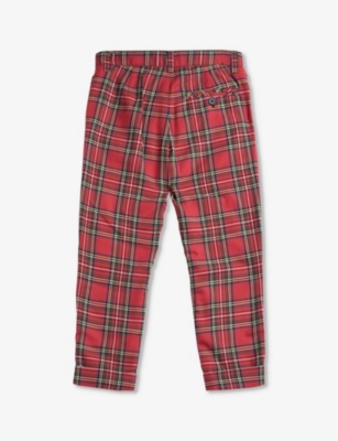 TROTTERS: Donald tartan cotton trousers 2-11 years