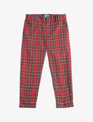 Trotters Babies'  Red Tartan Donald Tartan Cotton Trousers 2-11 Years