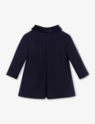 TROTTERS: Velvet-collar wool coat 6-24 months