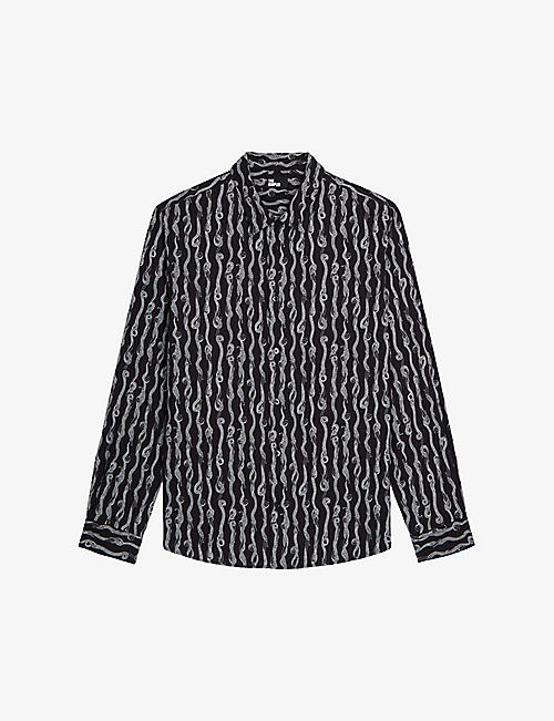 THE KOOPLES: Graphic-print regular-fit woven shirt