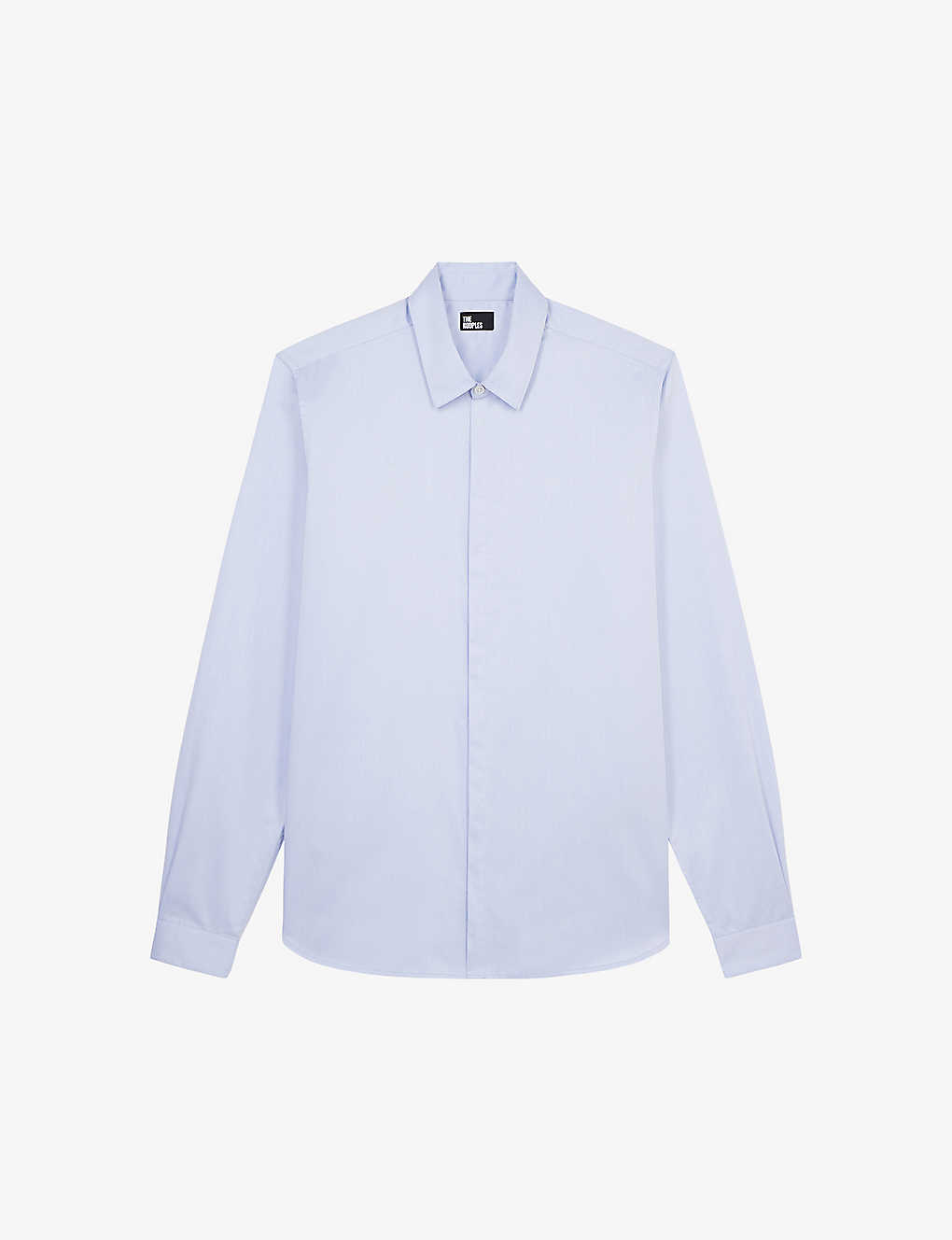 The Kooples Mens Light Blue Classic-fit Spread-collar Cotton-poplin Shirt