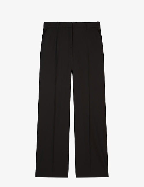 THE KOOPLES: Pressed-crease straight-leg high-rise wool trousers