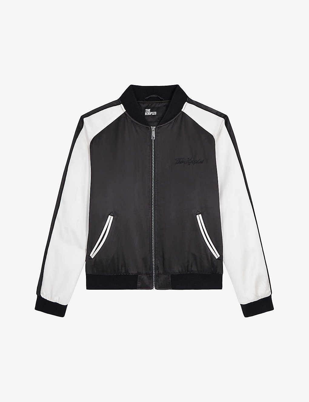 The Kooples Dragon Embroidered Bomber Jacket In Black
