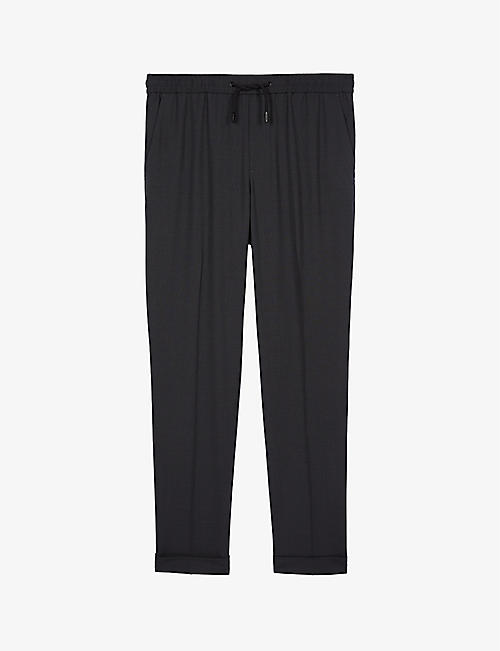 THE KOOPLES: Elasticated-waist tapered-leg stretch-woven trousers