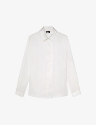 The Kooples Silk Shirt In Ecru