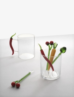 ICHENDORF: Vegetables Carrot borosilicate-glass spoons set of two