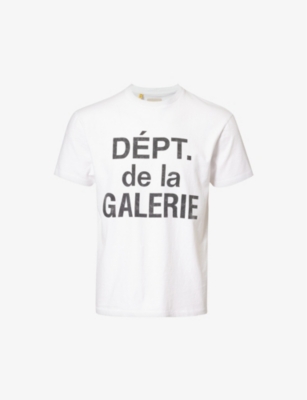 GALLERY DEPT. MENS WHITE DÉPT DE LA GALERIE SLOGAN-PRINT COTTON-JERSEY T-SHIRT