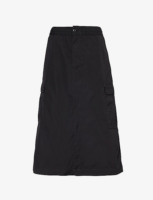 CARHARTT WIP: Jet slip-pocket cotton midi skirt