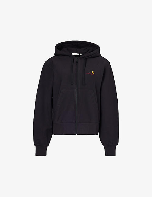 CARHARTT WIP: American Script logo-embroidered cotton-blend hoody