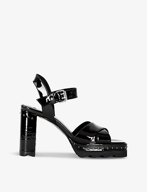 THE KOOPLES: Stud-embellished patent-leather heeled sandals
