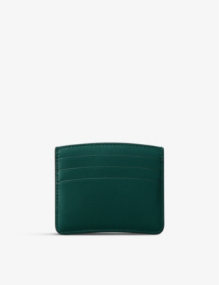 Shop Cartier Panthère De  Quilted Leather Card Holder In Green