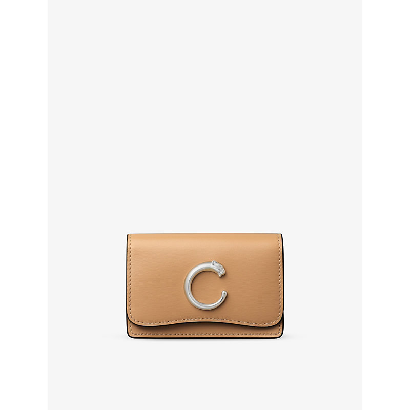 Cartier Panthère De  Leather Wallet In Brown