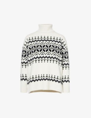 BARBOUR: Patrisse patterned wool-blend jumper