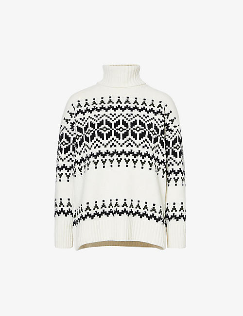 BARBOUR: Patrisse patterned wool-blend jumper