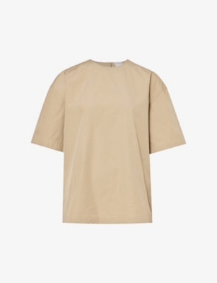 BOTTEGA VENETA: Short-sleeve cotton-blend top