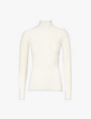 Bottega Veneta Rib-knit Turtleneck Sweater In White