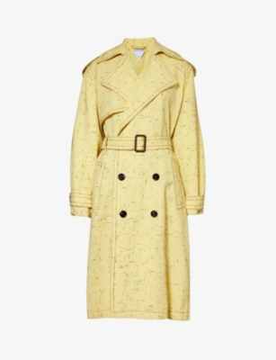 BOTTEGA VENETA Notched lapel belted silk blend coat Selfridges