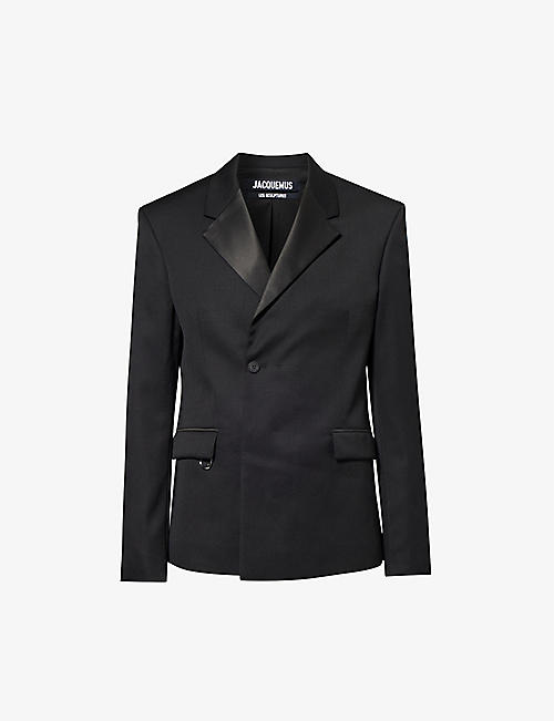 JACQUEMUS: La Veste Melo notched-lapel regular-fit wool tuxedo jacket