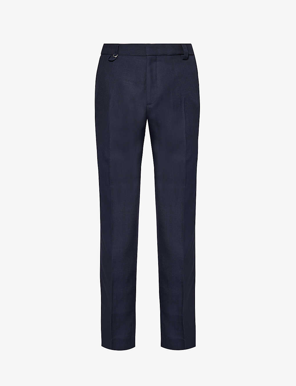 Jacquemus Mens Dark Navy Le Pantalon Melo Straight-leg Relaxed-fit Woven Trousers