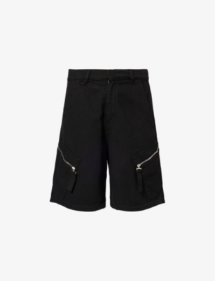 Shop Jacquemus Men's Black Le Short Marrone Slip-pocket Denim Shorts