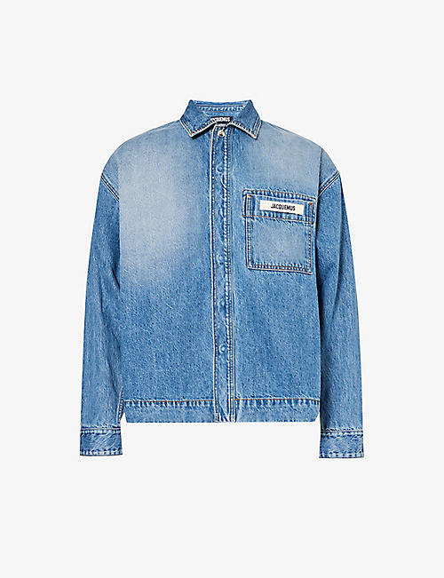 JACQUEMUS: La Chemise brand-patch relaxed-fit shirt