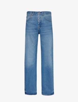 Jacquemus Blue Les Classiques 'le De-nîmes Large' Jeans In Blue/tabac 2