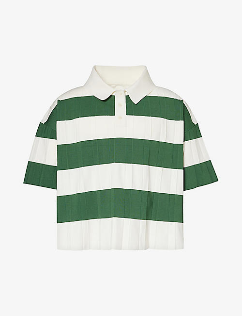 JACQUEMUS: Le Polo Bimini stripe-pattern stretch-knit polo shirt