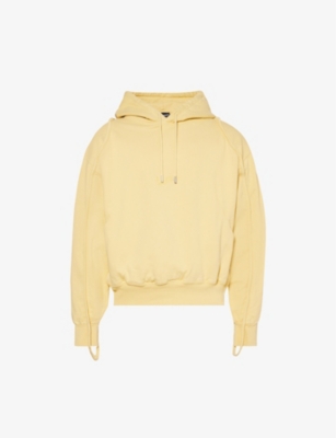 Jacquemus Mens Yellow Le Sweatshirt Camargue Branded Organic Cotton-jersey Hoody