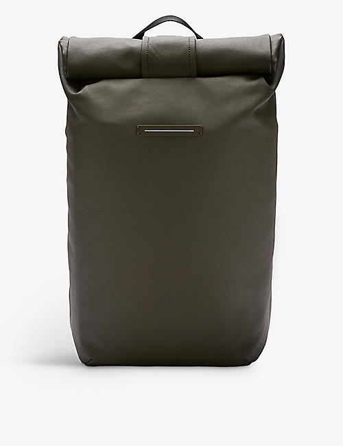 HORIZN STUDIOS: Sofo Rolltop recycled coated-cotton canvas and recycled polyester-blend backpack