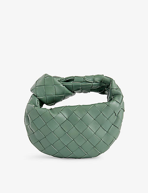 BOTTEGA VENETA: Candy Jodie Intrecciato-weave leather top-handle bag