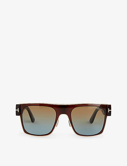 TOM FORD: FT1073 Edwin square-frame metal sunglasses