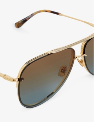 TOM FORD: FT1071 Leon aviator-frame metal sunglasses
