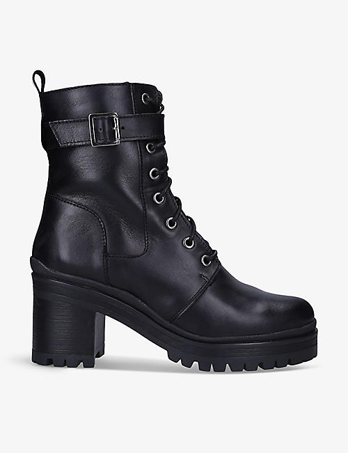 CARVELA COMFORT: Secure 2 lace-up heeled leather ankle boots