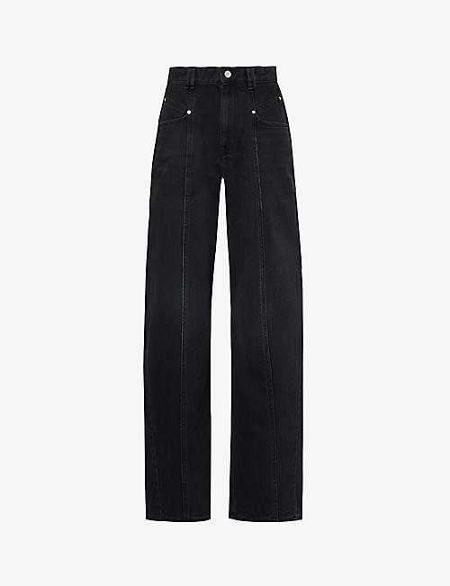 ISABEL MARANT ETOILE: Vetan straight-leg mid-rise jeans