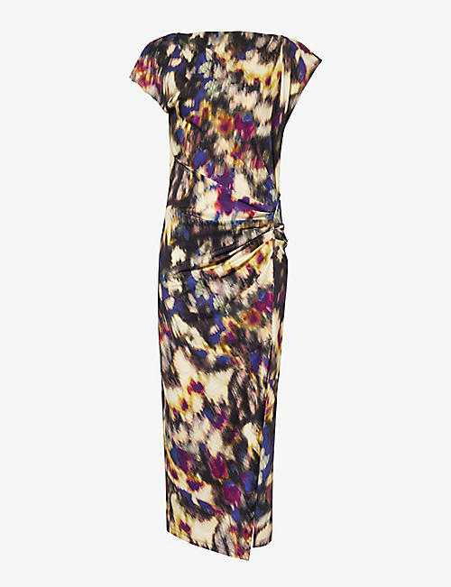 ISABEL MARANT ETOILE: Nadela abstract-pattern cotton maxi dress