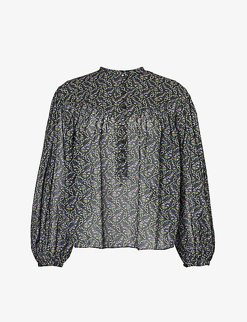 ISABEL MARANT ETOILE: Salika floral-print cotton blouse