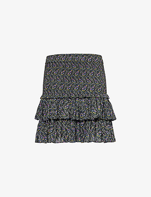 ISABEL MARANT ETOILE: Naomi floral-print cotton mini skirt