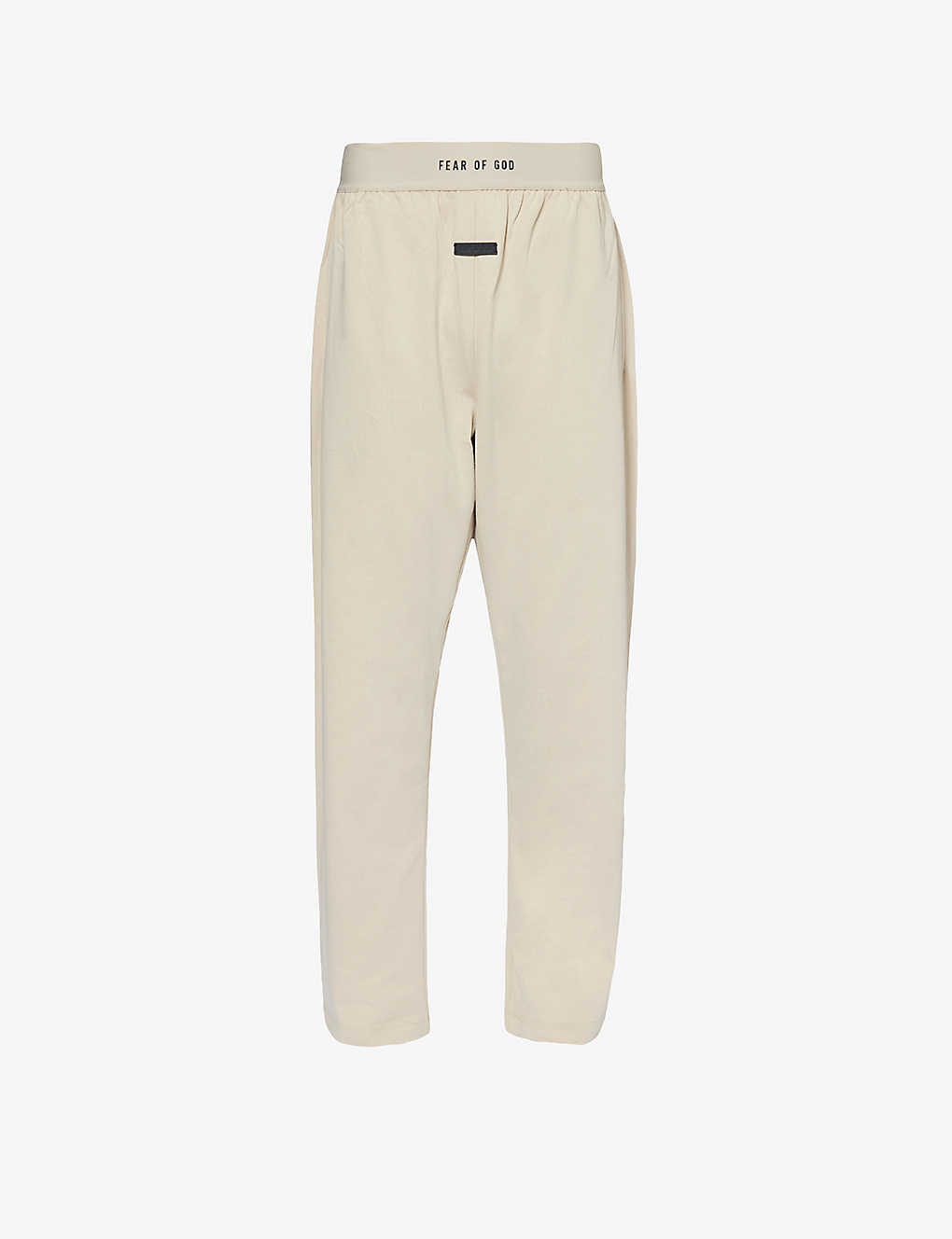 Fear Of God Lounge Branded-waistband Cotton-jersey Trousers In Brown