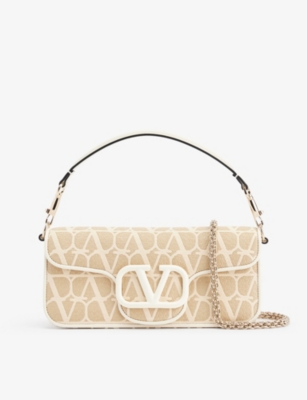 VALENTINO GARAVANI: Locò VLOGO canvas shoulder bag