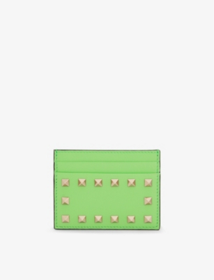 VALENTINO GARAVANI: Rockstud leather card holder