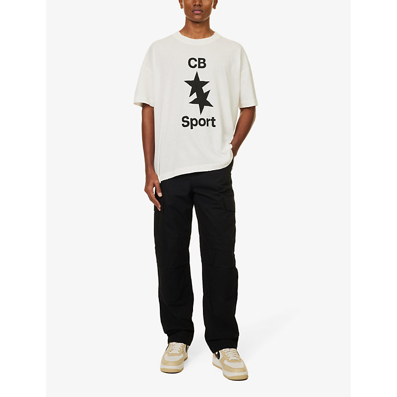 Shop Cole Buxton Cb Sport Logo-print Cotton-jersey T-shirt In White