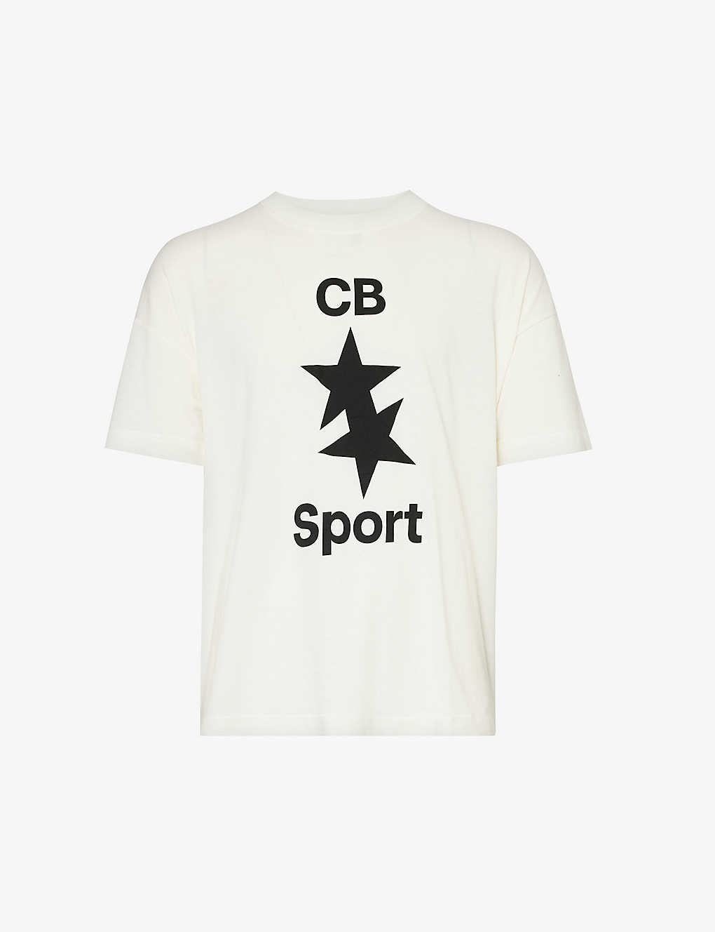 Shop Cole Buxton Men's Vintage White Cb Sport Logo-print Cotton-jersey T-shirt