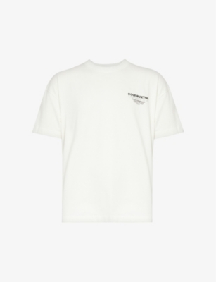 Cole Buxton Mens Vintage White X Selfridges Logo-print Cotton-jersey T-shirt