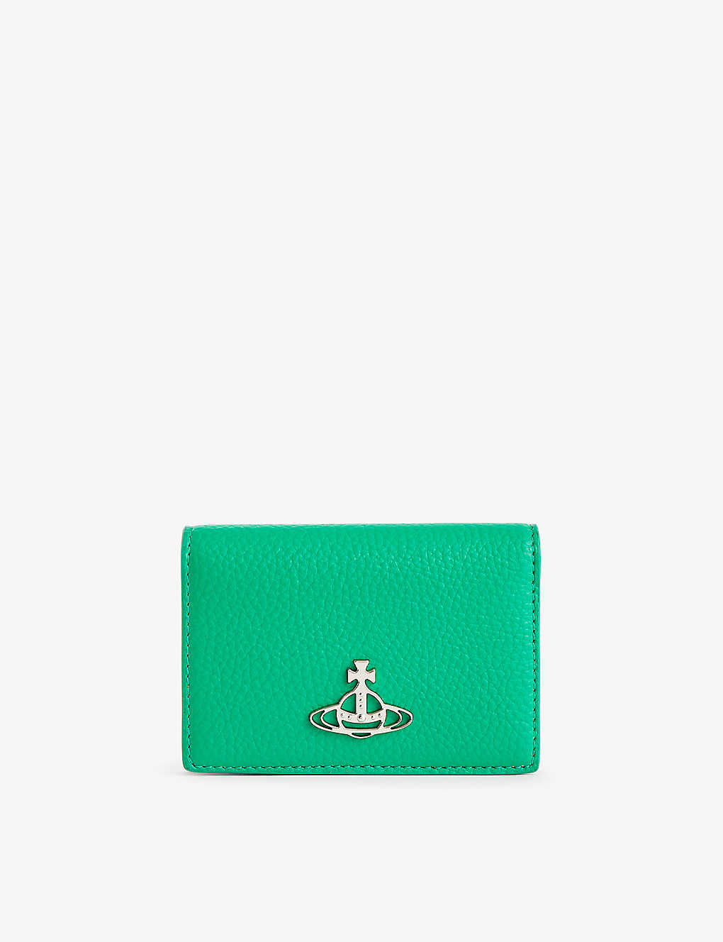 Vivienne Westwood Bright Green Brand-plaque Vegan-leather Card Holder
