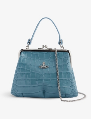 【関税込み】Vivienne Westwood ブルー Granny Frame バッグ Granny Frame Purse in BLUE-3D-ORB | Vivienne Westwood®